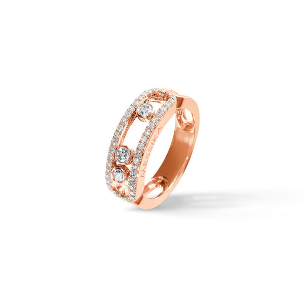 Move Classic Rose Gold and Diamond Pav&eacute; Ring